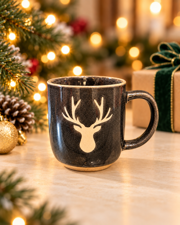 Charcoal Christmas Mug