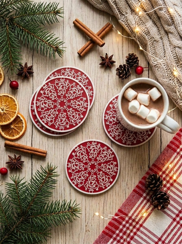 Christmas Tree Swirl Coaster