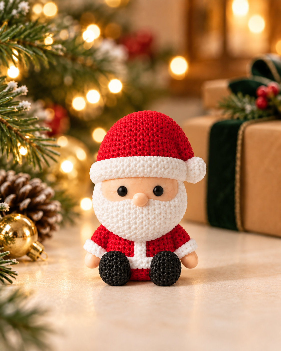 Sitting Santa figure