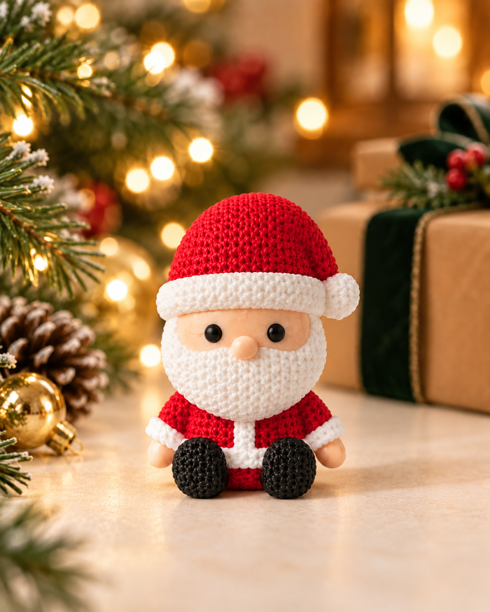 Sitting Santa figure